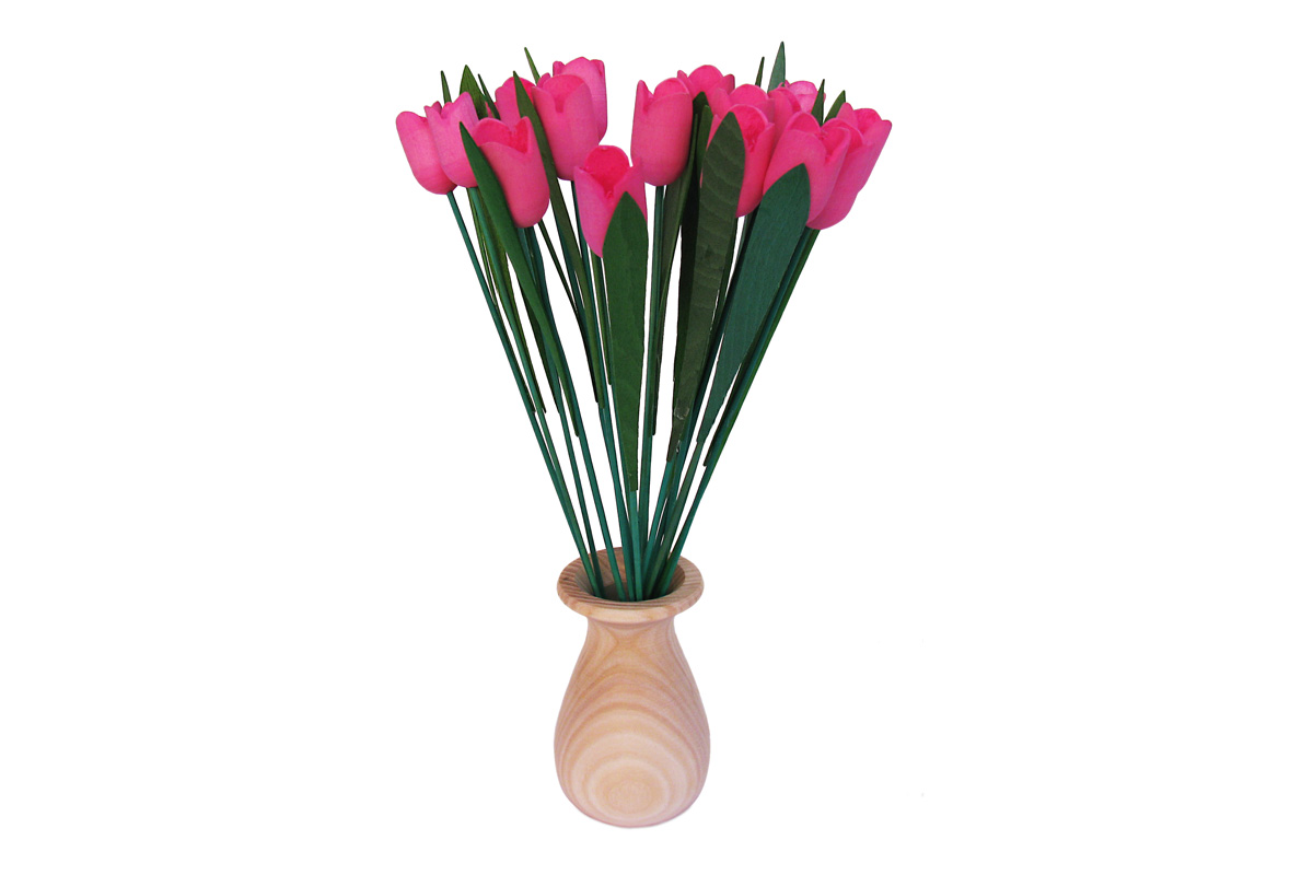 Kwiaty drewniane tulipany rozowe